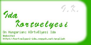 ida kortvelyesi business card